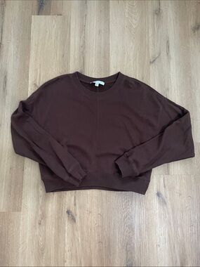 Something Navy Chocolate Brown Crew Sweatshirt